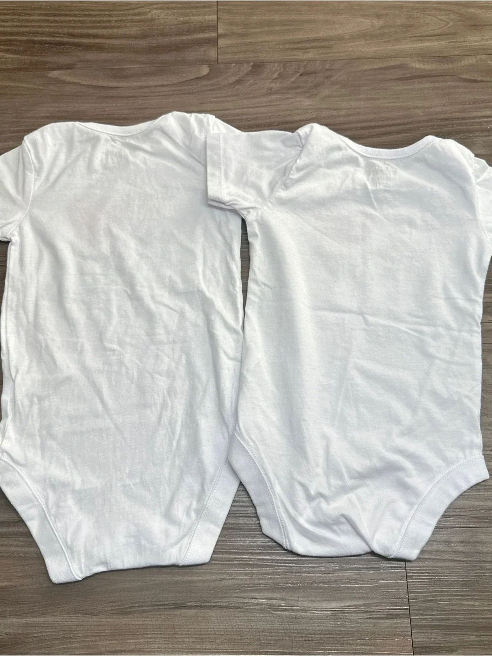 The Children's Place White Tee Bodysuits with Red Heart Black Lettering 9-12M